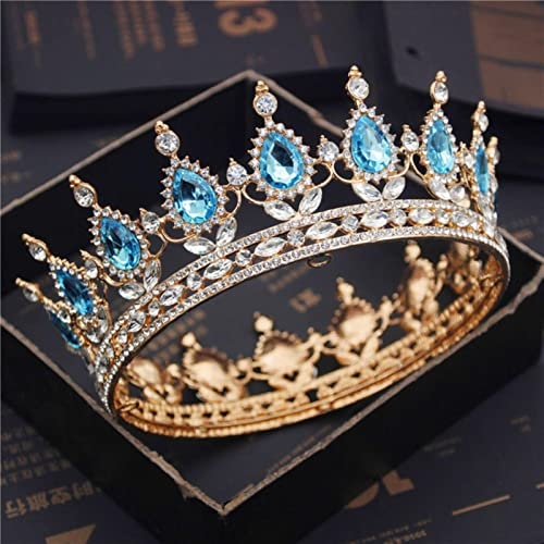 MOOCO MORNING Diadem und Kronen, Brautschmuck, Diadem und Kopfschmuck, Violett, Kristall, Königin, König, Hochzeit, Haarschmuck, Accessoires
