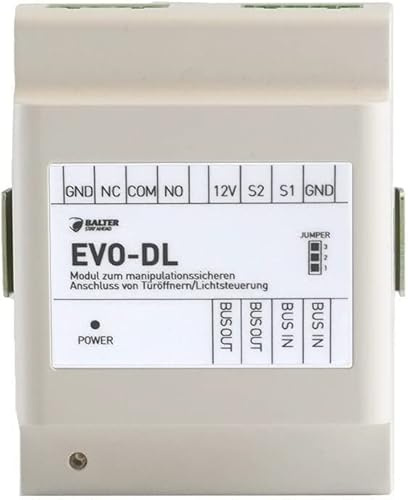 Balter EVO-HD Video Türsprechanlage, Video Türklingel mit Kamera, Mehrfamilienhaus Klingel, 7 Zoll HD Monitor, Full HD-Kamera, 2 Draht Bus, Gegensprechanlage mit 175° Weitwinkel-Kamera, DL-Modul