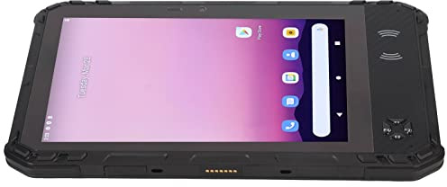 Airshi Tableta de Trabajo de Campo, Red 4G IP68 a Prueba de Agua 100‑240V 4GB RAM 64GB ROM Tableta Resistente de 8 Pulgadas con NFC para 11 para Almacén (Enchufe de la UE)