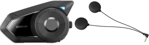 Sena 30K Bluetooth Headset für Motorräder/Mesh Kommunikationssystem mit HD Lautsprechern, Schwarz, Einzelpackung & SF-Serie HD-Lautsprecher