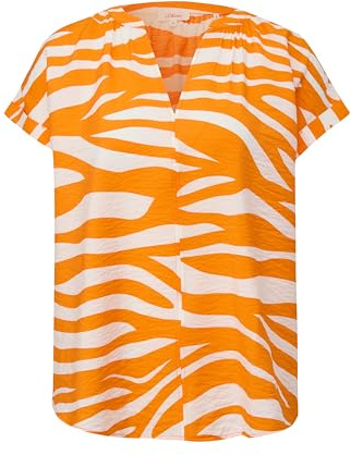 s.Oliver Blusa de Viscosa, Naranja 23a0, 40