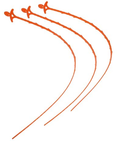 Desatascador de Desagües de 3 Piezas Naranja Abs Flexible | Diseño de Púas, Acceso a Zonas Estrechas, para Fregaderos y Limpieza de Bañeras