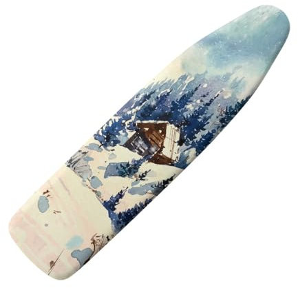 Micoklinlin Bügelbrettbezug und -unterlage Kleine Neuheit Muster Bügelbrettbezüge mit elastischem Rand rutschfest Waschbar Elastisch für Heimdekoration,110x30 cm