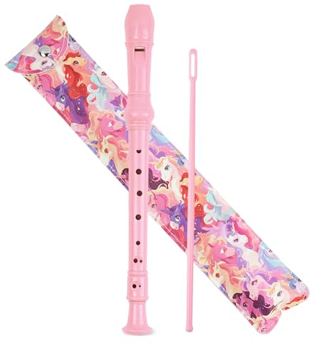 Haecsfl Recorder Instrument for Beginner Adults,8-Hole Soprano Descant Recorder Music Flute with with Cleaning Rod & Leather Case For Home Entertainment(2-Dense Unicorn)