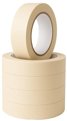 Apex Business Supplies 5 Rolls Masking Tape 25mm X 50m Multipurpose Tape | Masking Tape for Painting, | Painters Tape for Sharp Paint Lines | Decorators Tapes, Masking Tapes 25mm Wide
