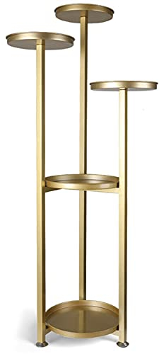 pflanzenständer, blumenstand, blumenstander Blumenregal pflanzenhocker pflanzentopf blumentopf hoch indoor holz seule Garten Blumentreppen Pflanzentreppe Ablagen deko gold metall weiß schwar