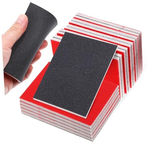 PartyKindom Tamponi Abrasivi Per Lavori Di Artigianato Automobilistico 20 Pezzi Blocchi Di Carta Vetrata Grana Fine 180/240 Spugne Abrasive in Schiuma Per Lavori Automobilistici