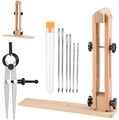 Pinzas de Costura de Cuero de Madera artesanal, Coser Clip de Madera,Herramienta de Costura de Cuero,9pcs cosidas a mano de cuero, agarre seguro, multifuncional, para Artesanía de Cuero DIY