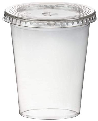 VEPATIM 50 Smoothiebecher inkl. Deckel mit Schlitz 300 ml Ø 95mm PET glasklar