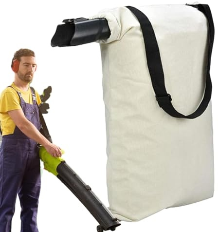 Bolsa para aspiradora de hojas - Bolsa con fondo de poliéster, mochila para residuos | Bolsas de vacío para sopladores de hojas de poliéster transpirables y lavables, bolsa de vacío para rac