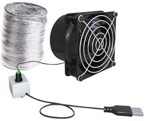 Extractor de ventilación, absorbente de soldadura ajustable, soplador de ventilación de aire USB, 8 x 8 x 6,5 cm, mini extractor de velocidad para baño, hogar, cocina, ventana, comodidad