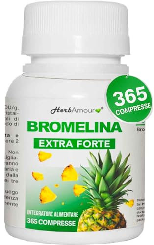 BROMELINA | 365 Compresse Ad Alto Dosaggio Con Bromelina | Bromelina Integratore