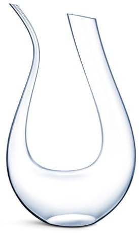 COUZON - Carafe - Cygn - Verre soufflé bouche, Contenance 1 L, Dimensions : 35 x 21 cm - Transparent