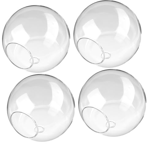 Milisten 4 Maceteros Hidropónicos De Pared Transparentes para Colgar Jarrones Maceteros De De Pared De Transparentes para Colgar En La