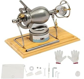 Chinese Vintage Traditional Popcorn Maker Cannon, Manual Popcorn Grain Amplifier, Stainless Steel DIY Popper, for Christmas Female Friends(520ML)