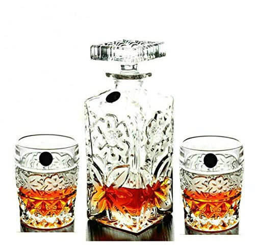 Decantador de vino, Red Wine Decanter Lead-Free Crystal Glass Pack of 7 Bottles