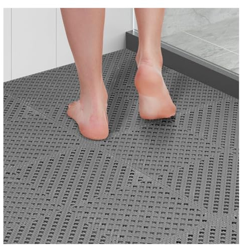 11,8 X 11,8 Pouces Coussin Emboîtement Tapis Drainage D'épissure Souple Caillebotis Douche Sous Tables Manger et les Bureaux(12pieces)