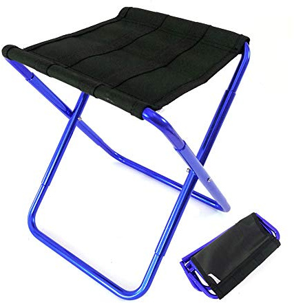 Tragbarer Klapphocker aus Aluminium – kompakter Outdoor-Stuhl mit Tragetasche für Camping, Angeln, Wandern und Reisen – leicht und Design für einfachen Transport