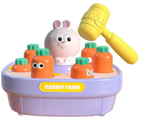 Jeu De Taupe Pounding Whack – Jouet Interactif Pour Tout-petits Avec Marteau, Ensemble De Dessins Animés De Grenouille Et De Poulet Longue Durée | Activité Éducative Amusante Pour Les Garçons Et Les F