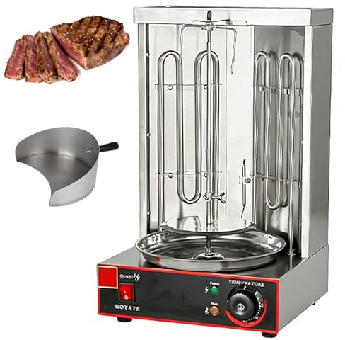 Máquina De Parrilla, Máquina De Cocina De Pollo Shawarma Con 2/3 Quemadores, Asador Vertical De Propano Gyro Asador Horno Doner Kebab, Para El Hogar, Restaurante, Cocina, Fiestas, Bar Electro-Thermal