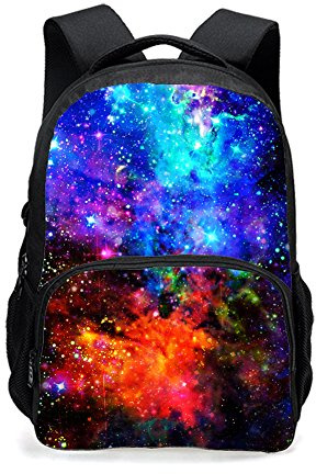 CAIWEI American Football Backpack School Bag (Burning basketball)