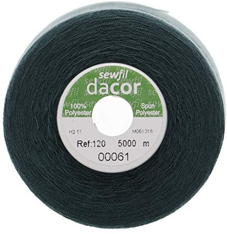 Sewfil dacor 120 – Sömtråd 100% polyester 5000 meter 0061 – tallgrön