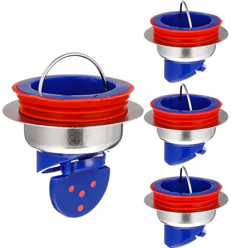 SOLUSTRE 4pcs Floor Drain Odor Proof Core Drain Guard Sewer Backflow Preventer Backwater Valve Insect Proof Drainage and Backflow Automatic Closing to Odor