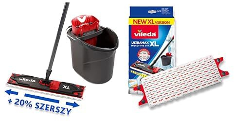 Vileda Ultramax XL Set Complet Edition Extra Large & Ultramax Power Recharge Balais Laveurs Taille XL