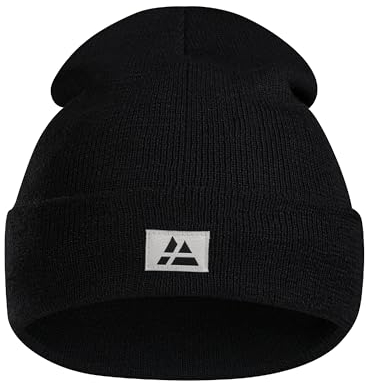 DANISH ENDURANCE Fleece Mütze aus recyceltem Material, Beanie Wintermütze, Fischermütze, Warm & Atmungsaktiv, Unisex, für Herren & Damen, Schwarz, Einheitsgröße
