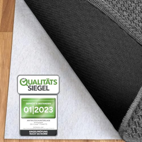 Königwerk Teppich Antirutschunterlage 190 x 240 cm, ohne Weichmacher | Extra sichere Antirutschmatte für Teppiche auf allen Böden. Schützt den Boden und sorgt für festen Halt ohne Weichmacher.