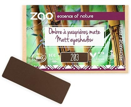 Zao Nachfüllpack Lidschatten Rechteck 203 Dunkelbraun Frau