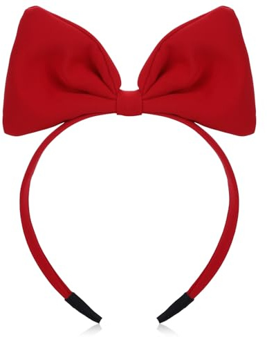 WLLHYF Serre-tête avec nœud pour femmes et filles, pour la Saint-Valentin, rouge