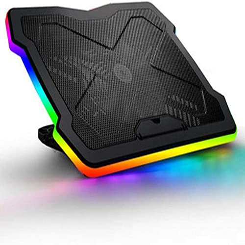 Laptop Cooling Pad Laptop Cooler Pad with RGB Backlighting Gaming Notebook Cooler Pad for Desk New 2022 Compatible Mac And PS4 Cooler Stand Ergonomic