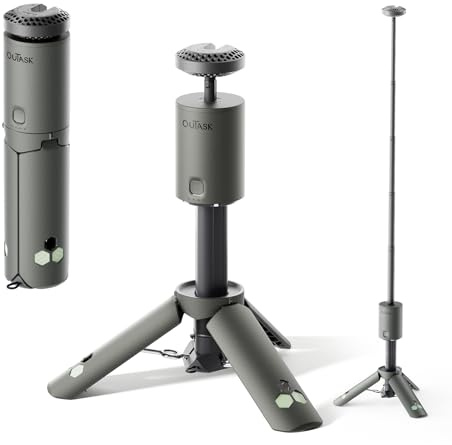 Outask Camping Light Telescopic, Collapsible Magnetic Camping Lantern with 12000mAh Battery, Telescoping IPX6/IPX7 Waterproof Flashlights, Camping Lamp for Emergency, Camping, Hiking (Military Green)