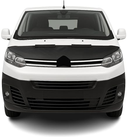 OMAC Haubenbra Steinschlagschutz kompatibel mit Peugeot Expert Traveller 2017-2024 Schwarz Halb