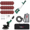 POSENPRO Ponceuse Girafe 810W, Ø 215 mm Ponceuse Mur et Plafond avec Système d'Aspiration Automatique, 5 Vitesses Variables Lumières LED Manche Télescopique 18 Disques Abrasifs