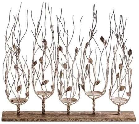 Kandelaber, 5-Armiger Kandelaber, einzigartige Kerzenständer, Vintage-Kerzenhalter, Metall-Kerzenständer, dekorativer Kerzenständer, 62 x 13,5 x 53 cm