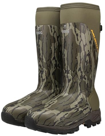 Muddy Outdoors DV8 17 1000 Gram Insulated Rubber Boots Rubber Mossy Oak Bottomland Men's 13 D