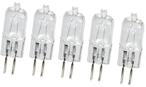 UGEFKMQ Lámpara Halógena Transparente G5.3 Bombilla Halógena G5.3 220V 20W Bombilla Halógena Blanca Cálida Regulable G5.3,100W,10 Piezas