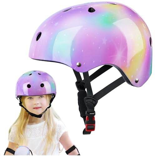 Unicorn Castle Fahrradhelm Kinder zu Radsport Niedliche Cartoon Kinderhelm für Fahrrad Skateboard Rollschuh für Mädchen Verstellbare,3-8 Jahre