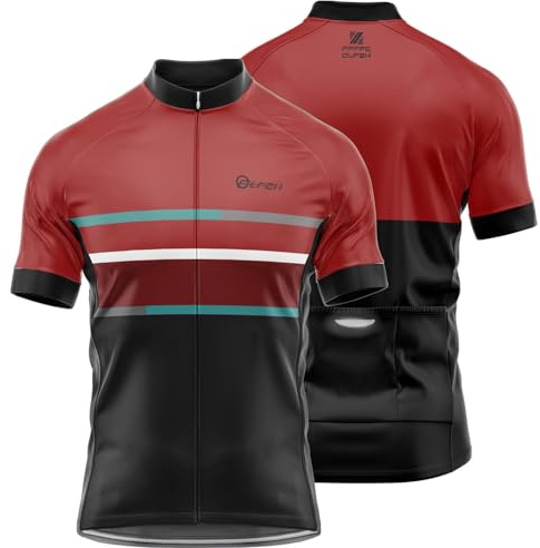 Herren Radtrikot Kurzarm Radtrikot Herren, Fahrradbekleidung Fahrrad Trikot T Shirt für Männer, Atmungsaktive Cycling Jersey für Radsport Outdoor Sport (P7,5XL)