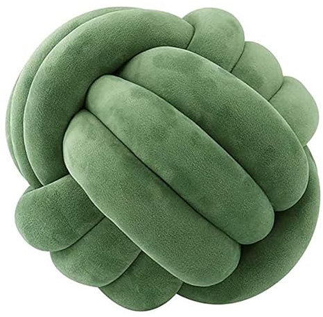Kurzes Plüsch-Ballkissen – Knoten-Ballkissen, handgewebtes Samtkissen, transformierendes Knotenkissen, Ballkissen, Knotenkissen, Haushalts-Bodenkissen, Überwurfkissen, Dekoration für Bett, Sofa