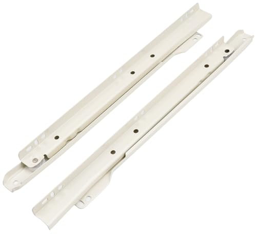 ZPRYZHD Gleitschiene, Schubladenschienen Softclose, 2-Fach Vollauszug Schubladenschienen, 1 Paar Schwerlastschienen aus Metall, Abnehmbar für Home Bottom Mount Tastaturregalschienen(25cm/9.8in)