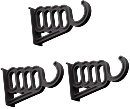 ULTECHNOVO 3stücke -tür-haken Kunststoffregal Kleider-organizer Für Taschen Kleidung Hüte Schals Schwarz Verstellbar Für Türen Bis Stabil Und Langlebig Einfache Handhabung Ohne