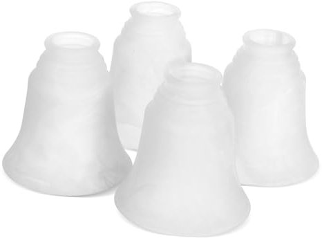Amosfun 4stücke Glas-lampenschirme Für Deckenventilatoren Milchglas-lampenschirme Mattsichtige Deckenleuchtenabdeckungen Ersatzgläser Für Deckenlampen Passend Für