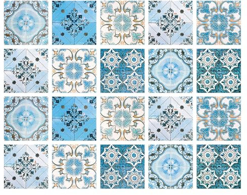 Jinlaili Stickers Carreaux, PVC Papier Peint Adhésif, Autocollant de Carrelage, Décoration de Carreaux pour Cuisine (20, 15 x 15cm)