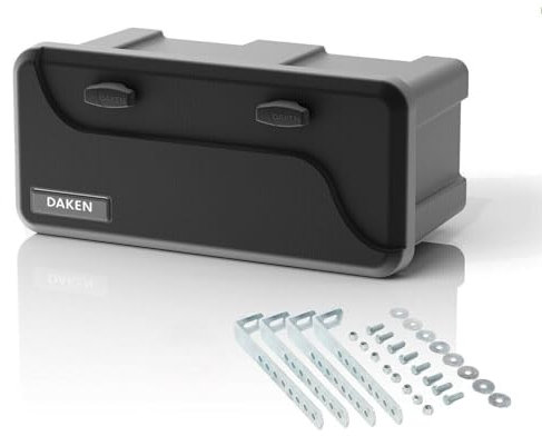 Deichselbox Blackit 2-550x250x295mm Anhängerbox Werkzeugkasten Anhänger Staukiste Werkzeugkiste Box (Mit Universal-Halter)