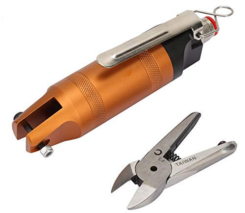 Cheotime HS10 Nicias de aire neumático industrial Cizalla para cortar plástico de 2.6 mm a 4.0 mm de cizallamiento fuerte para líneas de producción y reparaciones (HS10-F3)