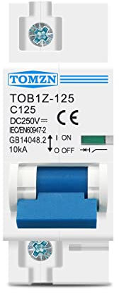 BANGHA Disjoncteur,Disjoncteur Différentiel Disjoncteur monophasé 80 A, 100 A, 125 A CC 250 V for système photovoltaïque Courbe C(125A)