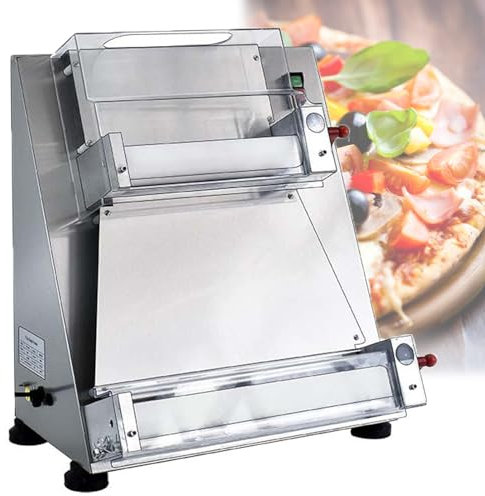 Electric Pizza Dough Roller Sheeter Machine, Adjustable Thickness for Perfect Pizza and Dough Cake Preparation